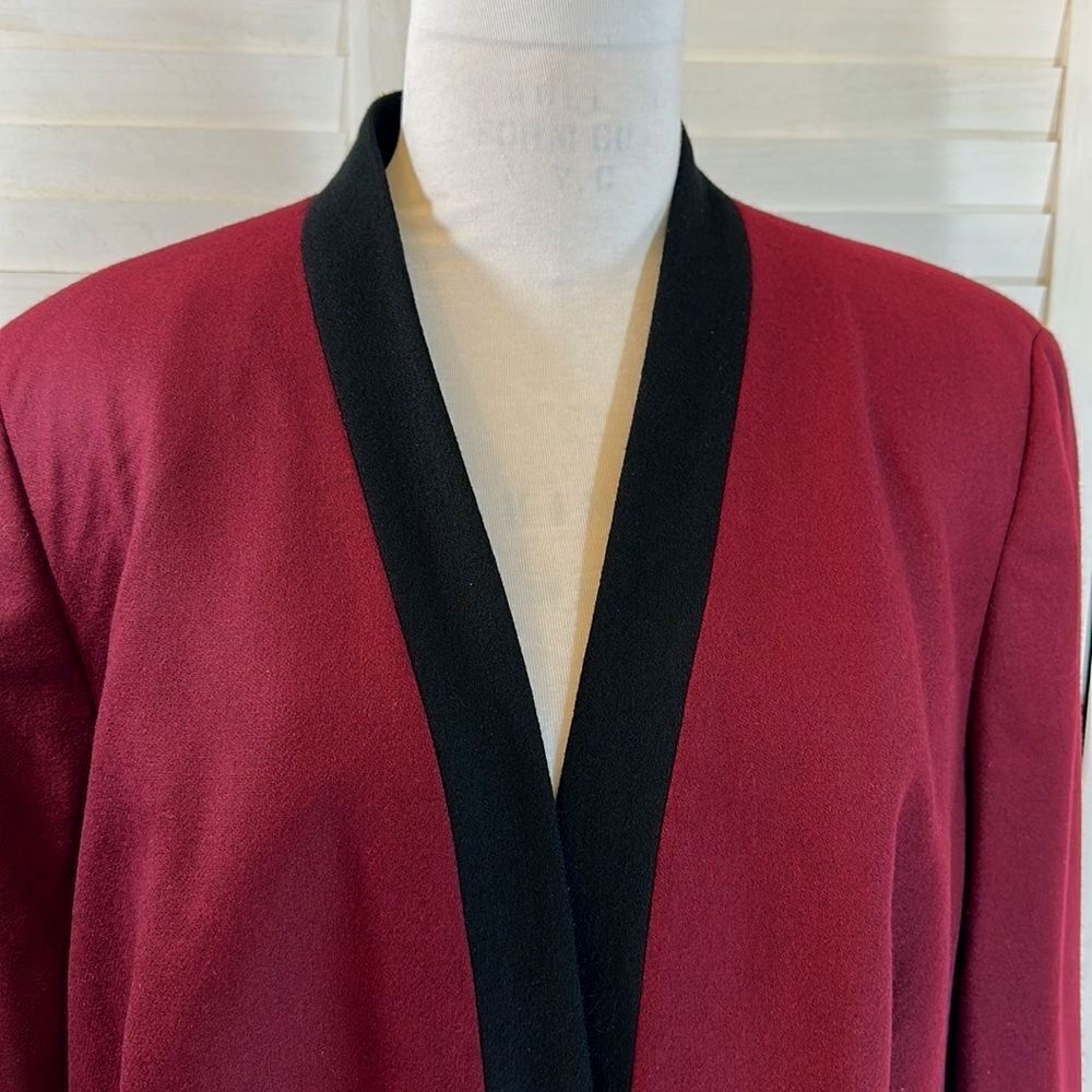 Koret Burgundy Wool Blazer 22W NWT - Picture 4 of 13